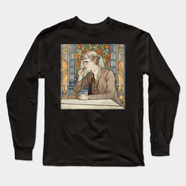 William Butler Yeats Long Sleeve T-Shirt by ComicsFactory